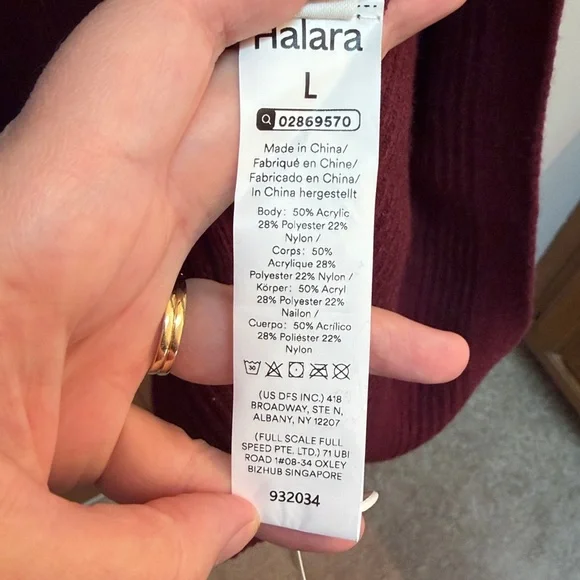 HALARA maroon hooded duster cardigan NWT - Picture 4 of 6